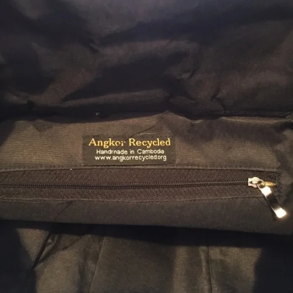 Angkor Recycled Backpack Handmade In Cambodia - Picture 2 of 6
